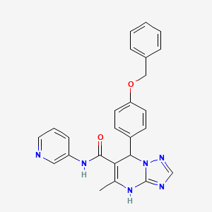 molecular formula C25H22N6O2 B2406925 7-(4-(benzyloxy)phényl)-5-méthyl-N-(pyridin-3-yl)-4,7-dihydro-[1,2,4]triazolo[1,5-a]pyrimidine-6-carboxamide CAS No. 367907-01-5