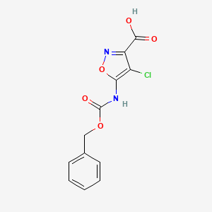 4-Chloro-5-(phenylmethoxycarbonylamino)-1,2-oxazole-3-carboxylic acid
