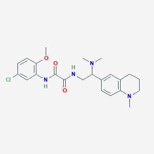 molecular formula C23H29ClN4O3 B2406951 N1-(5-chloro-2-methoxyphenyl)-N2-(2-(dimethylamino)-2-(1-methyl-1,2,3,4-tetrahydroquinolin-6-yl)ethyl)oxalamide CAS No. 922119-37-7