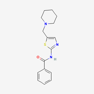 molecular formula C16H19N3OS B2406955 N-[5-(piperidin-1-ylmethyl)-1,3-thiazol-2-yl]benzamide CAS No. 898657-61-9