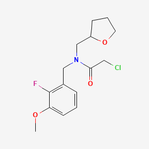 2-Chloro-N-[(2-fluoro-3-methoxyphenyl)methyl]-N-(oxolan-2-ylmethyl)acetamide