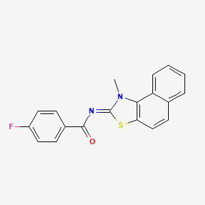 molecular formula C19H13FN2OS B2406960 (E)-4-氟-N-(1-甲基萘并[1,2-d]噻唑-2(1H)-亚基)苯甲酰胺 CAS No. 477499-40-4