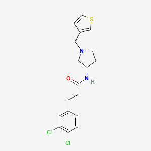 3-(3,4-Dichlorophenyl)-N-[1-(thiophen-3-ylmethyl)pyrrolidin-3-yl]propanamide
