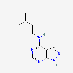 molecular formula C10H15N5 B2406966 N-(3-甲基丁基)-1H-吡唑并[3,4-d]嘧啶-4-胺 CAS No. 56964-92-2