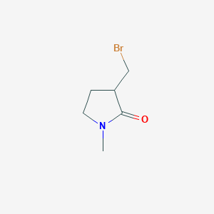 molecular formula C6H10BrNO B2406967 3-(Bromomethyl)-1-methylpyrrolidin-2-one CAS No. 1935057-82-1