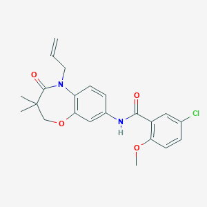 N-(5-allyl-3,3-dimethyl-4-oxo-2,3,4,5-tetrahydrobenzo[b][1,4]oxazepin-8-yl)-5-chloro-2-methoxybenzamide