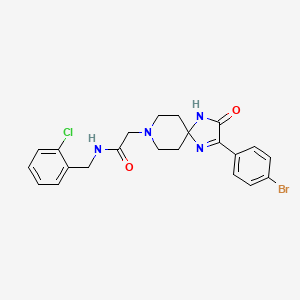 2-(2-(4-bromophenyl)-3-oxo-1,4,8-triazaspiro[4.5]dec-1-en-8-yl)-N-(2-chlorobenzyl)acetamide