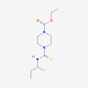 molecular formula C12H23N3O2S B2406976 Ethyl 4-[(butan-2-yl)carbamothioyl]piperazine-1-carboxylate CAS No. 1048915-88-3