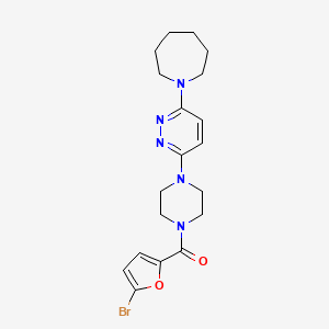 molecular formula C19H24BrN5O2 B2406979 (4-(6-(Azepan-1-yl)pyridazin-3-yl)piperazin-1-yl)(5-bromofuran-2-yl)methanone CAS No. 898434-94-1