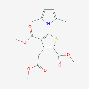 molecular formula C17H19NO6S B2406984 dimethyl 5-(2,5-dimethyl-1H-pyrrol-1-yl)-3-(2-methoxy-2-oxoethyl)-2,4-thiophenedicarboxylate CAS No. 339020-23-4