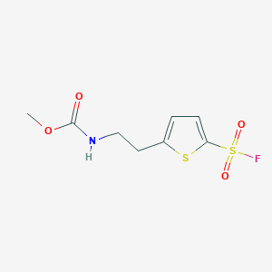 molecular formula C8H10FNO4S2 B2406987 Methyl N-{2-[5-(fluorosulfonyl)thiophen-2-yl]ethyl}carbamate CAS No. 1955499-64-5