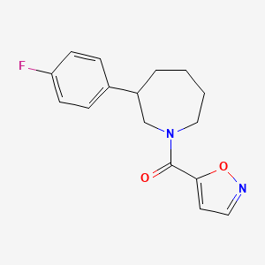 molecular formula C16H17FN2O2 B2406988 (3-(4-Fluorophenyl)azepan-1-yl)(isoxazol-5-yl)methanone CAS No. 1797598-87-8