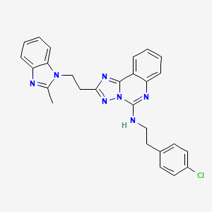 molecular formula C27H24ClN7 B2407005 N-[2-(4-chlorophenyl)ethyl]-2-[2-(2-methyl-1H-benzimidazol-1-yl)ethyl][1,2,4]triazolo[1,5-c]quinazolin-5-amine CAS No. 902946-74-1