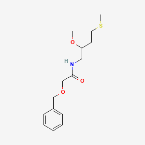 molecular formula C15H23NO3S B2407006 N-(2-Methoxy-4-methylsulfanylbutyl)-2-phenylmethoxyacetamide CAS No. 2319640-14-5