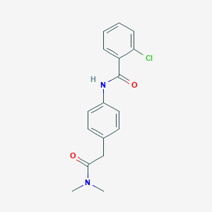 molecular formula C17H17ClN2O2 B240701 2-chloro-N-{4-[2-(dimethylamino)-2-oxoethyl]phenyl}benzamide 