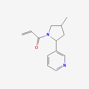 molecular formula C13H16N2O B2407011 1-(4-Methyl-2-pyridin-3-ylpyrrolidin-1-yl)prop-2-en-1-one CAS No. 2224299-70-9