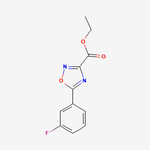 molecular formula C11H9FN2O3 B2407012 5-(3-氟苯基)-1,2,4-噁二唑-3-羧酸乙酯 CAS No. 1274477-51-8