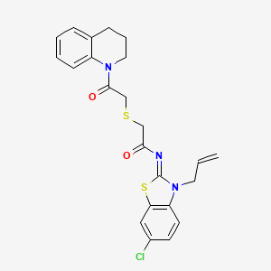 (Z)-N-(3-allyl-6-chlorobenzo[d]thiazol-2(3H)-ylidene)-2-((2-(3,4-dihydroquinolin-1(2H)-yl)-2-oxoethyl)thio)acetamide