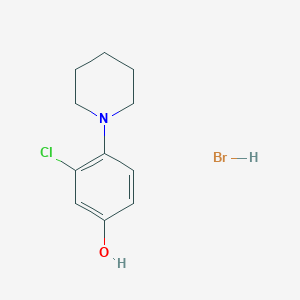 molecular formula C11H15BrClNO B2407025 3-氯-4-(哌啶-1-基)苯酚氢溴酸盐 CAS No. 1909312-54-4