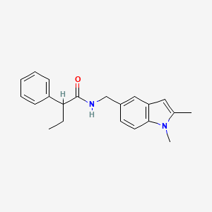 N-[(1,2-dimethylindol-5-yl)methyl]-2-phenylbutanamide
