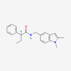 molecular formula C21H24N2O B2407026 N-[(1,2-dimethylindol-5-yl)methyl]-2-phenylbutanamide CAS No. 852137-75-8