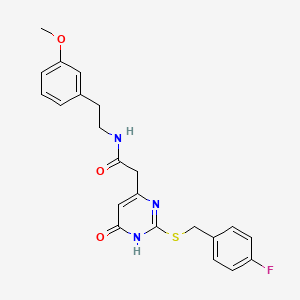 2-(2-((4-fluorobenzyl)thio)-6-oxo-1,6-dihydropyrimidin-4-yl)-N-(3-methoxyphenethyl)acetamide