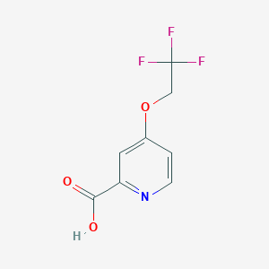 molecular formula C8H6F3NO3 B2407036 4-(2,2,2-Trifluoroethoxy)pyridine-2-carboxylic acid CAS No. 886372-43-6