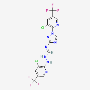 N-[[3-chloro-5-(trifluoromethyl)pyridin-2-yl]amino]-N'-[1-[3-chloro-5-(trifluoromethyl)pyridin-2-yl]-1,2,4-triazol-3-yl]methanimidamide
