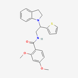 molecular formula C23H24N2O3S B2407042 N-(2-(indolin-1-yl)-2-(thiophen-2-yl)ethyl)-2,4-dimethoxybenzamide CAS No. 904270-91-3