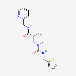 molecular formula C18H22N4O2S B2407043 N3-(吡啶-2-基甲基)-N1-(噻吩-2-基甲基)哌啶-1,3-二甲酰胺 CAS No. 1226431-57-7