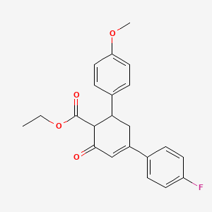 Ethyl 4-(4-fluorophenyl)-6-(4-methoxyphenyl)-2-oxocyclohex-3-ene-1-carboxylate
