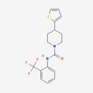4-(thiophen-2-yl)-N-(2-(trifluoromethyl)phenyl)piperidine-1-carboxamide