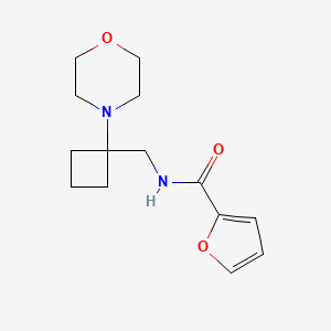 molecular formula C14H20N2O3 B2407064 N-[(1-Morpholin-4-ylcyclobutyl)methyl]furan-2-carboxamide CAS No. 2380083-88-3