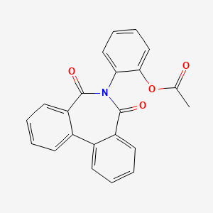 molecular formula C22H15NO4 B2407065 2-(5,7-dioxo-5H-dibenzo[c,e]azepin-6(7H)-yl)phenyl acetate CAS No. 152243-35-1