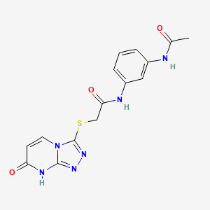 molecular formula C15H14N6O3S B2407067 N-(3-acetamidofenil)-2-((7-oxo-7,8-dihidro-[1,2,4]triazolo[4,3-a]pirimidin-3-il)tio)acetamida CAS No. 877638-34-1