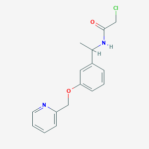 2-Chloro-N-[1-[3-(pyridin-2-ylmethoxy)phenyl]ethyl]acetamide