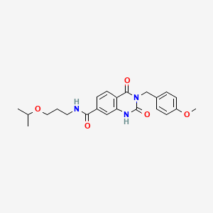 molecular formula C23H27N3O5 B2407077 N-(3-异丙氧基丙基)-3-(4-甲氧基苄基)-2,4-二氧代-1,2,3,4-四氢喹唑啉-7-甲酰胺 CAS No. 892275-80-8