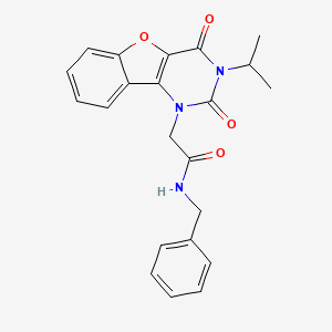 N-benzyl-2-(2,4-dioxo-3-propan-2-yl-[1]benzofuro[3,2-d]pyrimidin-1-yl)acetamide