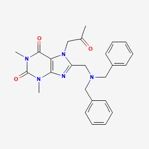 8-[(Dibenzylamino)methyl]-1,3-dimethyl-7-(2-oxopropyl)purine-2,6-dione