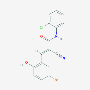 molecular formula C16H10BrClN2O2 B2407102 (2E)-3-(5-bromo-2-hydroxyphenyl)-N-(2-chlorophenyl)-2-cyanoprop-2-enamide CAS No. 380434-26-4