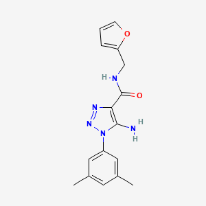 molecular formula C16H17N5O2 B2407104 5-amino-1-(3,5-dimethylphenyl)-N-(furan-2-ylmethyl)-1H-1,2,3-triazole-4-carboxamide CAS No. 443111-53-3