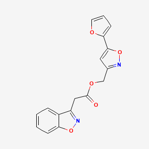 [5-(Furan-2-yl)-1,2-oxazol-3-yl]methyl 2-(1,2-benzoxazol-3-yl)acetate