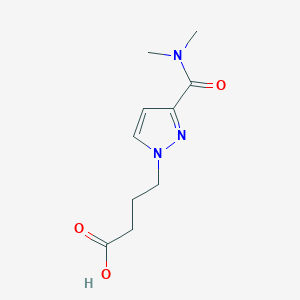 molecular formula C10H15N3O3 B2407126 4-[3-(Dimethylcarbamoyl)pyrazol-1-yl]butanoic acid CAS No. 1339136-63-8