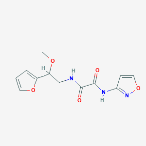 molecular formula C12H13N3O5 B2407135 N1-(2-(呋喃-2-基)-2-甲氧基乙基)-N2-(异恶唑-3-基)草酰胺 CAS No. 1798511-38-2