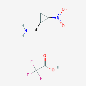 [(1S,2R)-2-Nitrocyclopropyl]methanamine;2,2,2-trifluoroacetic acid