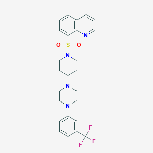 8-[(4-{4-[3-(Trifluoromethyl)phenyl]piperazin-1-yl}piperidin-1-yl)sulfonyl]quinoline