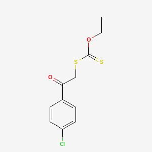 molecular formula C11H11ClO2S2 B2407152 α-(乙氧羰基硫代硫基)-4'-氯代苯乙酮 CAS No. 91193-23-6