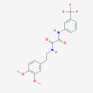 molecular formula C19H19F3N2O4 B2407154 N1-(3,4-二甲氧基苯乙基)-N2-(3-(三氟甲基)苯基)草酰胺 CAS No. 331426-65-4