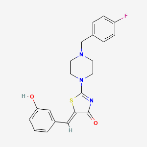 molecular formula C21H20FN3O2S B2407157 (Z)-2-(4-(4-氟苄基)哌嗪-1-基)-5-(3-羟基苄亚基)噻唑-4(5H)-酮 CAS No. 941897-44-5