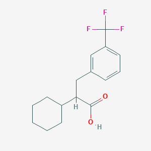 molecular formula C16H19F3O2 B2407158 2-シクロヘキシル-3-[3-(トリフルオロメチル)フェニル]プロパン酸 CAS No. 2247103-25-7